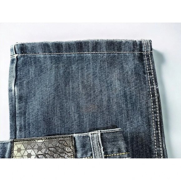 Southpole 8180 Jeans Blue Straight Leg Pockets Distressed Men's Size 34W / 30L - Picture 3 of 8